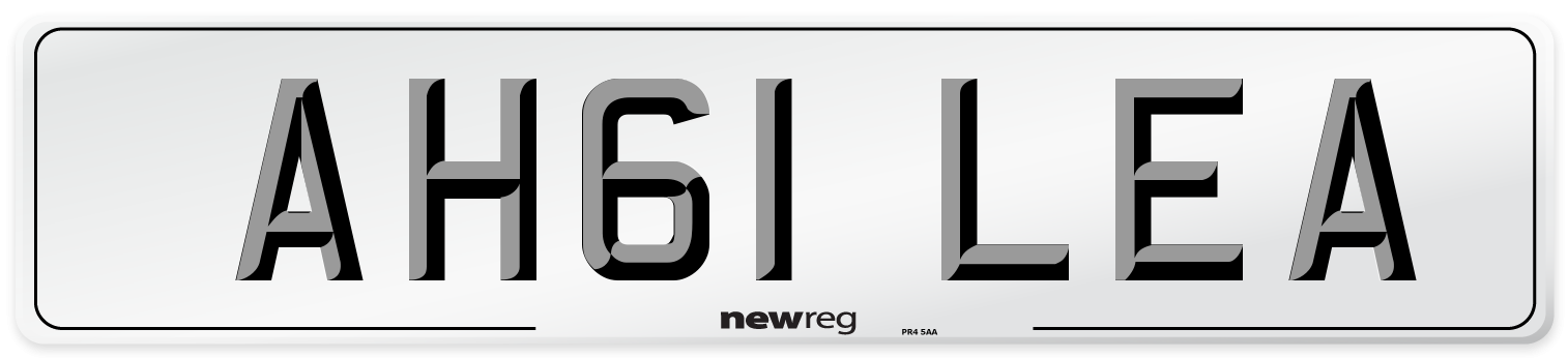 AH61 LEA Number Plate from New Reg